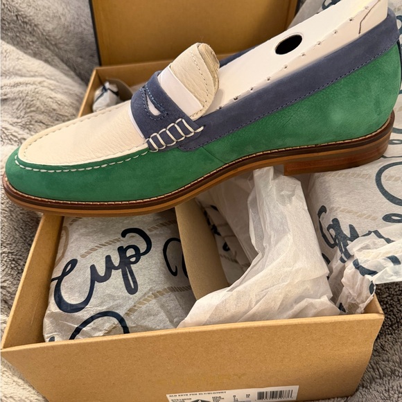 Sperry Gold Cup Exeter Men\'s in Kelly Green, Blue, and Ivory Loafers main image 6